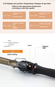 <span class=keywords><strong>Rizador</strong></span> de Pelo Eléctrico de Cerámica con LED, <span class=keywords><strong>Ondas</strong></span> Grandes y Pequeñas, <span class=keywords><strong>Ondas</strong></span> Coreanas Especiales para Mujeres, Herramienta de Peinado Profesional para Salón - Product Image 4