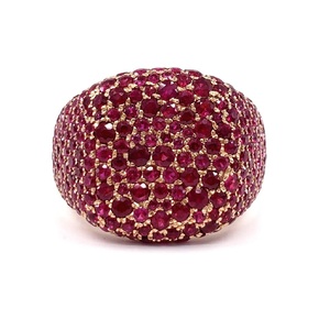 Bague de mariage large en or blanc 18 carats avec rubis, fabriquée en Chine, pour homme et femme, idéale pour les occasions spéciales - Product Image 1