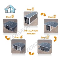40ft Prefabrik Modüler Ev Ahşap Görünümlü Mobil Kabin 0 1 2 3 4 5 6 Yatak Odalı Yaşam & Mobil Ofis & Konut Kabini