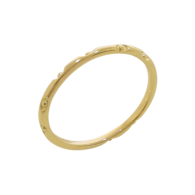 Hot Selling Simple Design 14K Plain Real Gold Ring Yellow Gold Jewelry for Women Men Gift Customize Solid Gold