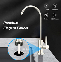 Robinet purificateur d'eau manuel à osmose inverse en acier inoxydable 304, rotation à 360 degrés, pour cuisine et usage domestique, design élégant, produit phare
