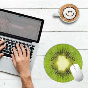 OEM Irregular Round Shape Mouse Pad Custom Fruit Kiwi Slice Mousepad Sublimation Double Side Print Mouse Mat for <b>Computer</b> Laptop - Product Image 2