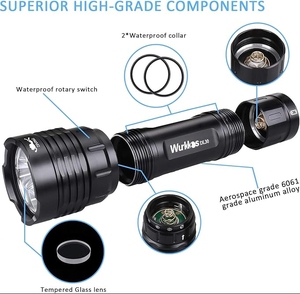 <span class=keywords><strong>Wurkkos</strong></span> DL30 3600lm longue lumière de plongée IPX8 torche sous-marine étanche 21700 lampe de poche LED puissante pour la plongée - Product Image 3