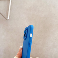 Coque de protection antichoc en TPU mat couleur macaron bleu Klein stéréo pour iPhone 17 Pro Max 16 15 pour Apple
