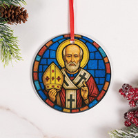 Ornement en acrylique Décoration de Noël catholique chrétienne traditionnelle Décoration religieuse d'église Ornements suspendus pour arbre