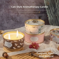 Bougies parfumées artisanales en gros, type boîte métallique créative, pour décoration intérieure, Saint-Valentin et autres fêtes