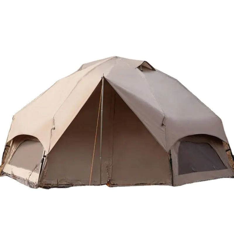 Tenda esagonale da campeggio all'aperto con tenda da campeggio a fungo con ventilazione Multi-finestra