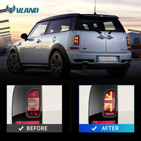Feux arrière LED complets VLAND pour Mini Cooper Clubman R55 2007-2014, nouveau modèle avec lentille rouge, étanche, animation de démarrage