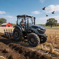 Tracteur miniature haute performance 50 CV 4x4 à transmission par engrenages pour verger, serre et jardin, certifié ISO, directement de l'usine, avec pompe et boîte de vitesses