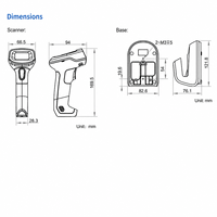 Lecteur de codes-barres 2D industriel portable Hikrobot MV-IDH2000 MV-IDH2000B 1280x1024 USB