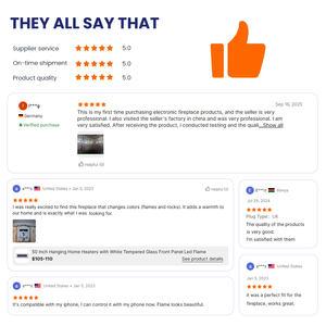 <span class=keywords><strong>Chimenea</strong></span> Eléctrica Moderna de 36 Pulgadas con Control por WiFi/Aplicación, Llama Mixta de 7 Colores con Efecto de Madera y Cristal - Product Image 6