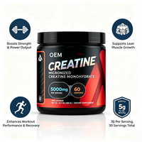 Créatine monohydrate micronisée OEM en poudre, sans saveur, 5000 mg par portion, 300 g (10,7 oz), complément alimentaire pour la nutrition sportive et la remise en forme