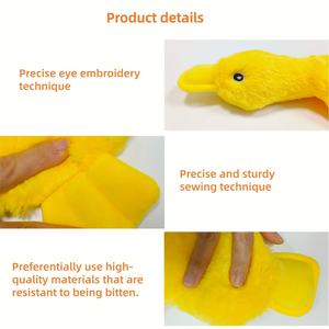 צעצועי כלבים מותאמים אישית בצורת ברווז מקרצף, צעצוע כלבים מפואר, צעצוע כלבים חורק, צעצועי כלבים אינטראקטיביים, צעצועי חיות מחמד איכותיים לכלבים - Product Image 3