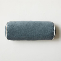 Coussins de canapé de fournisseur chinois, couleur unie, cylindriques longs, oreiller de soutien classique en velours