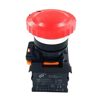 SKB0-PM10T SKB0-PM01T diamètre 22mm corps court interrupteur maintenu loquet autobloquant rouge vert jaune champignon bouton poussoir