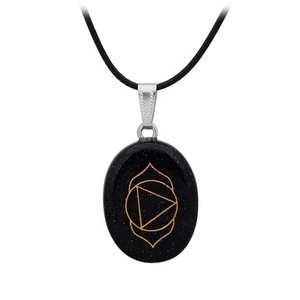 Wholesale Reiki <strong>Engraved</strong> Symbols Holistic Balancing Polished Palm <strong>Stones</strong> 7 <strong>Chakra</strong> Set - Product Image 4