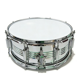 Tambourin à double couche 14x5,5 pouces en métal, 8 goujons, quincaillerie chromée pour batterie de scène <span class=keywords><strong>rock</strong></span>, fabriqué en Chine - Product Image 1