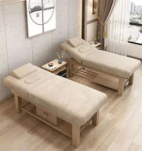 상업적인 가구 미장원 태국 온천장 채찍질 침대 현대 나무로 되는 얼굴 침대 De 안마 테이블