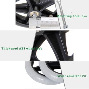 Piezas de silla de ruedas DLPO, rueda de goma de <span class=keywords><strong>6</strong></span>/7 pulgadas, rueda anti-puntas - Product Image 2