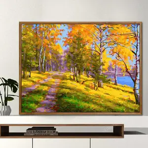 Цифровая масляная живопись «сделай сам», рельефная ручная роспись, природный пейзаж, цветное наполнение, украшение для дома, картина маслом «Урожай»