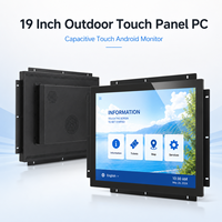 Panel PC Táctil para Exteriores de 19 Pulgadas, Monitor con Pantalla Táctil Android, Legible Bajo la Luz Solar, 1000nits, Pantalla Industrial Resistente para Autoservicio