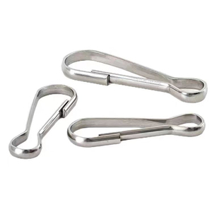 10 unids/bolsa 304 gancho de resorte de Metal de acero inoxidable 16mm 20mm 30mm 45mm-60mm cordón cremallera tirar conexión broches productos - Product Image 4