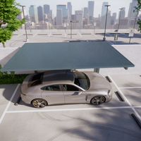 Abri de voiture en aluminium, design moderne et luxueux, toit en polycarbonate, structure en aluminium, abri pour voiture, pour stationnement extérieur