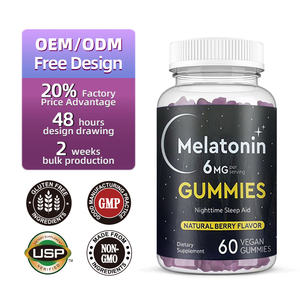 Trên bán tốt đêm đường Melatonin Gummies thảo dược bổ sung cho hệ thống miễn dịch điều chỉnh và giấc ngủ chất lượng cải thiện - Product Image 1