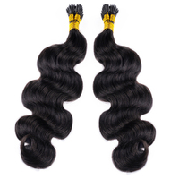Extensions de cheveux Microlink Cheveux vierges brésiliens Bouclés I Tip Cheveux humains Kératine froide Fusion Stick Tip Extension