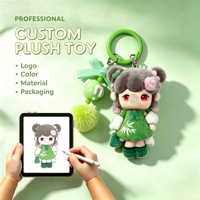Porte-clés en peluche ours endormi et lapin, breloque de sac Kawaii, mini pendentif en peluche mignon, vente en gros, OEM & ODM disponibles