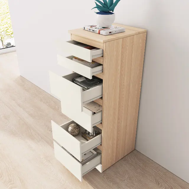 Holz Wohn möbel 5 Schubladen Schrank für Wohnzimmer