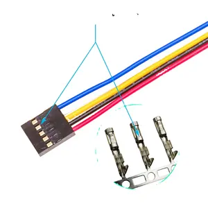 2AWG vorgekräuseltes Kabel, einzelne Reihe 1/2/3/4/5/6/7/8/9/10P JST Verbindung Dupont-Kabel