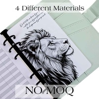 Hongbo Top Selling 4-Color impermeable mate A6 Dashboard Budget Binder 6-Diferentes insertos cotizados Carpeta de cuero con estilo