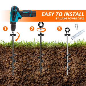 Anclajes de Tierra de Rosca Ultra Resistentes para Jardín, Estacas de Fijación de Alta Resistencia en Venta - Product Image 4