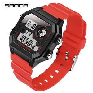 Relojes deportivos para hombre de la marca SANDA, cronómetros de moda con cuenta regresiva, reloj digital LED impermeable para hombre, reloj masculino. - Product Image 4