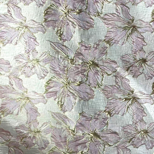 Telas Jacquard de Lujo 100% Poliéster, Diseño Floral Brocado 3D Ecológico, Nuevo Hilo Grueso de Lujo con Alambre Metálico de 250 g/m², Transpirable - Product Image 5