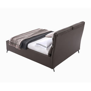 Cadre de <span class=keywords><strong>lit</strong></span> de luxe Queen King véritable Faux cuir tête de <span class=keywords><strong>lit</strong></span> capitonnée <span class=keywords><strong>lit</strong></span> plate-forme rembourrée <span class=keywords><strong>lit</strong></span> lattes de bois durables sans bruit - Product Image 3