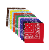Accessoires : Bandanas Paisley 100% Coton 55*55cm Respirants, Foulard Décontracté, Bandana de Cou, Cache-Visage