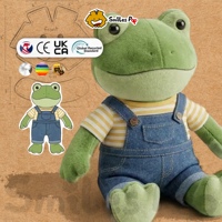 Boneka Katak Berbahan Denim Custom |   Kain Aman dan Tidak Beracun |   Bersertifikat CE & UKCA |   Boneka Maskot yang Dapat Disesuaikan