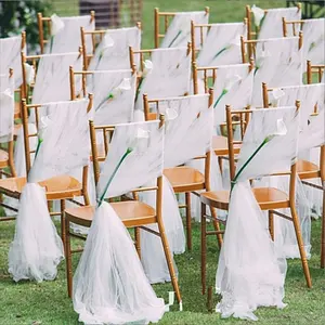 婚礼布置用新型椅子背纱瑞士纱椅套