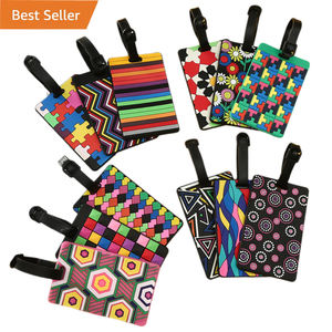 ป้ายกระเป๋าเดินทางพลาสติกพีวีซีนิ่มลายเรขาคณิตใหม่ - Product Image 1