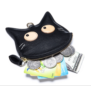 Nouveauté : Porte-monnaie à suspendre au cou, mignon, dessin animé, mini porte-cartes, mini portefeuille en cuir véritable, sac de rangement - Product Image 1