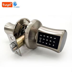 Nhà thông minh hình trụ núm tròn bóng Khóa cửa kỹ thuật số căn hộ Văn phòng Phòng ngủ an toàn khóa điện tử - Product Image 4