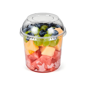 Coperchio a Cupola in Plastica PET Trasparente Usa e Getta 12oz/16oz/24oz con Logo Personalizzato per Frutta/Gelato/Insalata/Acai da Asporto - Product Image 1