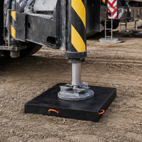 Plaques de support antidérapantes en polyéthylène haute densité pour grue, fournisseur en gros, épaisseur personnalisée, plaques de support UHMWPE pour stabilisateurs