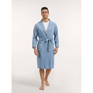 Vente Flash : Peignoir Premium pour Homme en Coton Bambou Tricoté à Manches Longues – Robe de Chambre, Peignoir de Spa – Fabricant Vietnamien - Product Image 4