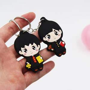 Porte-clés en caoutchouc PVC souple <span class=keywords><strong>2D</strong></span> avec logo personnalisé, mignon, pour cadeau, usine OEM avec 20 ans d'expérience, porte-clés en silicone PVC 3D <span class=keywords><strong>2D</strong></span> pour promotion - Product Image 2