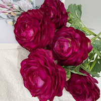 Bunga Ranunculus Real Touch, Bunga Artifisial Realistis, Dekorasi Rumah, Pernikahan, Acara, Gubahan Bunga Eropa