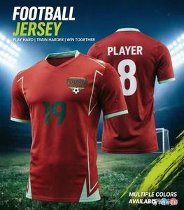 Set Seragam Tim Sepak Bola Kustom, Jersey Latihan & Pertandingan Lengan Pendek yang Bernapas, OEM Disambut - Product Image 3