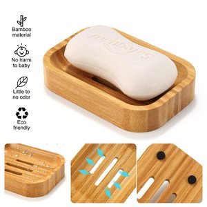Japanese Style Solid Wood Soap <b>Dish</b> Rectangular Deck Mount For Bathroom And Kitchen Storage <b>Rack</b> - Product Image 5